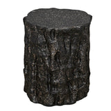 Damono Stool/Side Table, Black Fiber Cement Side Tables LOOMLAN By Noir