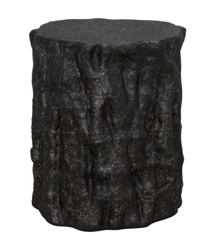 Damono Stool/Side Table, Black Fiber Cement Side Tables LOOMLAN By Noir