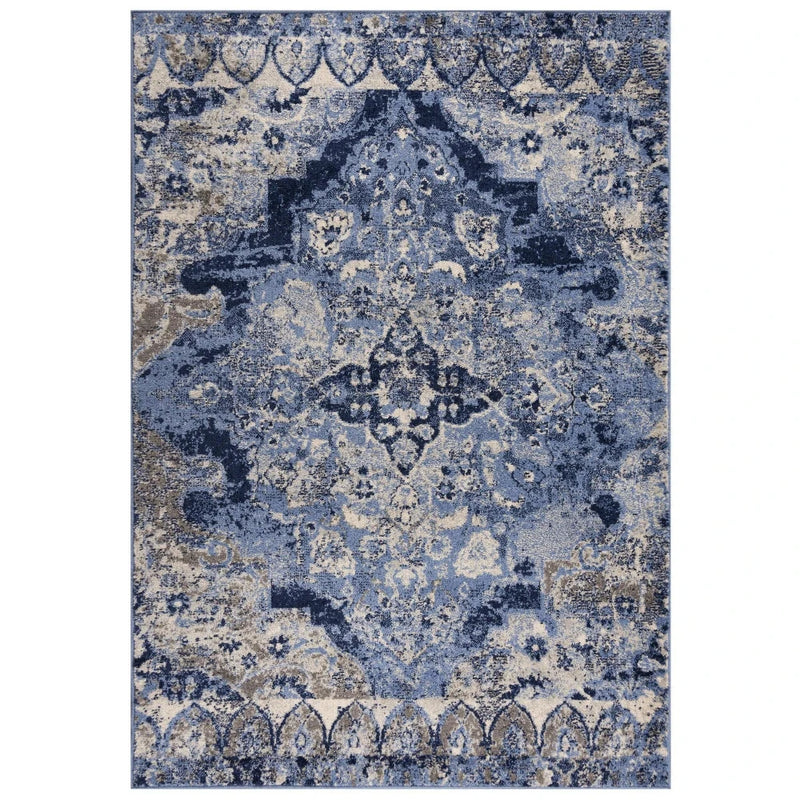 Dana Medallion Blue Kitchen Hallway Runner Rug Area Rugs LOOMLAN By LOOMLAN