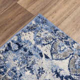 Dana Medallion Blue Kitchen Hallway Runner Rug Area Rugs LOOMLAN By LOOMLAN