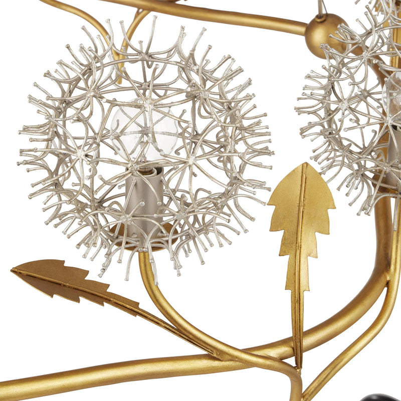 Dandelion Silver & Gold Chandelier Chandeliers LOOMLAN By Currey & Co