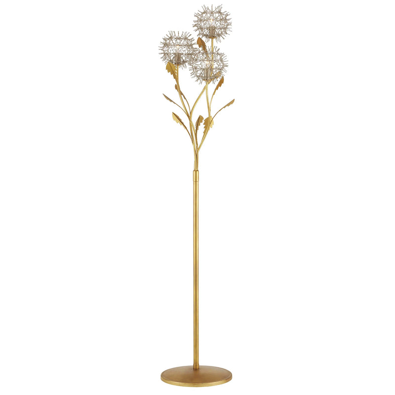 Dandelion Silver & Gold Floor Lamp Floor Lamps LOOMLAN By Currey & Co