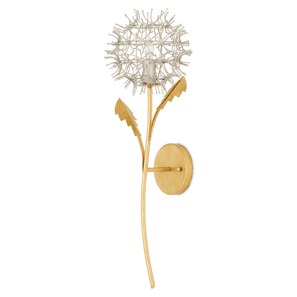 Dandelion Silver & Gold Wall Sconce Wall Sconces LOOMLAN By Currey & Co