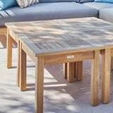 Dane Square Teak Outdoor Side Table Outdoor Side Tables LOOMLAN By HiTeak