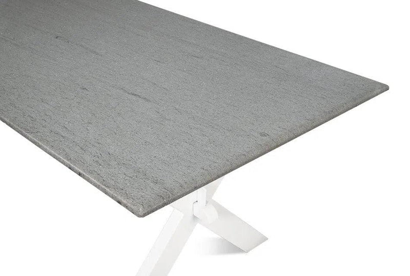 Daniels Tulip Wood Base Grey Rectangular Dining Table Dining Tables LOOMLAN By Sarreid