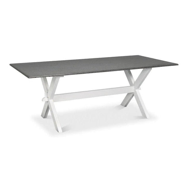 Daniels Tulip Wood Base Grey Rectangular Dining Table Dining Tables LOOMLAN By Sarreid