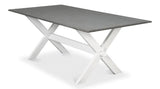 Daniels Tulip Wood Base Grey Rectangular Dining Table Dining Tables LOOMLAN By Sarreid