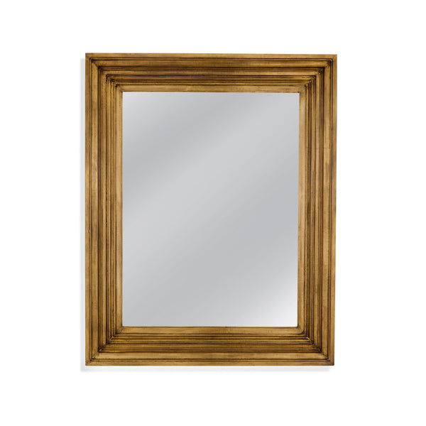 Dankworth Brass Brown Vertical Wall Mirror Wall Mirrors LOOMLAN By Bassett Mirror