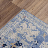 Dann Medallion Blue Kitchen Hallway Runner Rug Area Rugs LOOMLAN By LOOMLAN