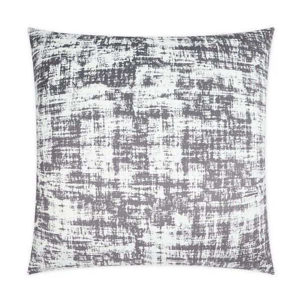 Dante Pewter Abstract Grey Large Throw Pillow With Insert Throw Pillows LOOMLAN By D.V. Kap