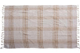 Dao Beige Outdoor Throw Blanket Outdoor Pillows LOOMLAN By LOOMLAN