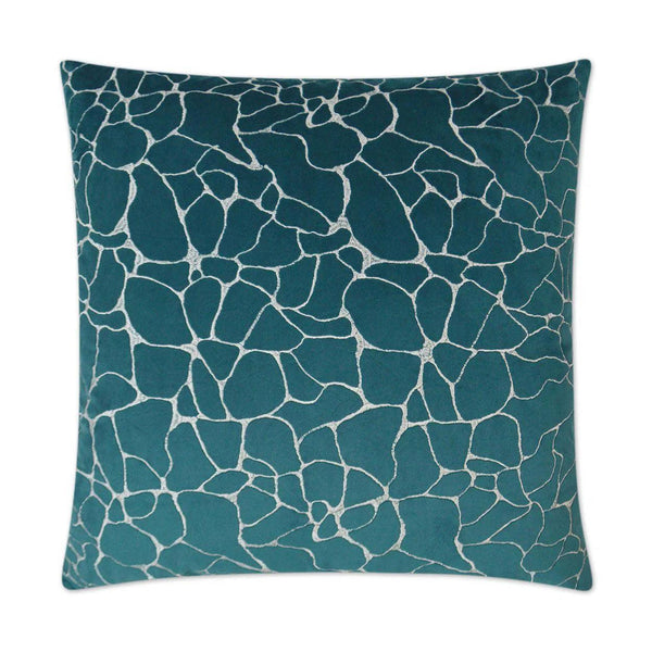 Dare Laguna Teal Throw Pillow With Insert Throw Pillows LOOMLAN By D.V. Kap