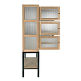 Darien Hutch Curio Buffet Cabinet, White Oak Bookcases LOOMLAN By Noir