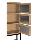 Darien Hutch Curio Buffet Cabinet, White Oak Bookcases LOOMLAN By Noir