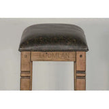 Dark Brown Bar Height Backless Stool Cushion Seat Bar Stools LOOMLAN By Sunny D