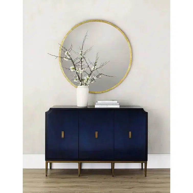 Dark Sapphire Black Antique Brass Kallista Sideboard For Dining Room Sideboards LOOMLAN By Currey & Co