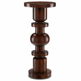 Dark Walnut Sasha Walnut Drinks Table Side Tables LOOMLAN By Currey & Co