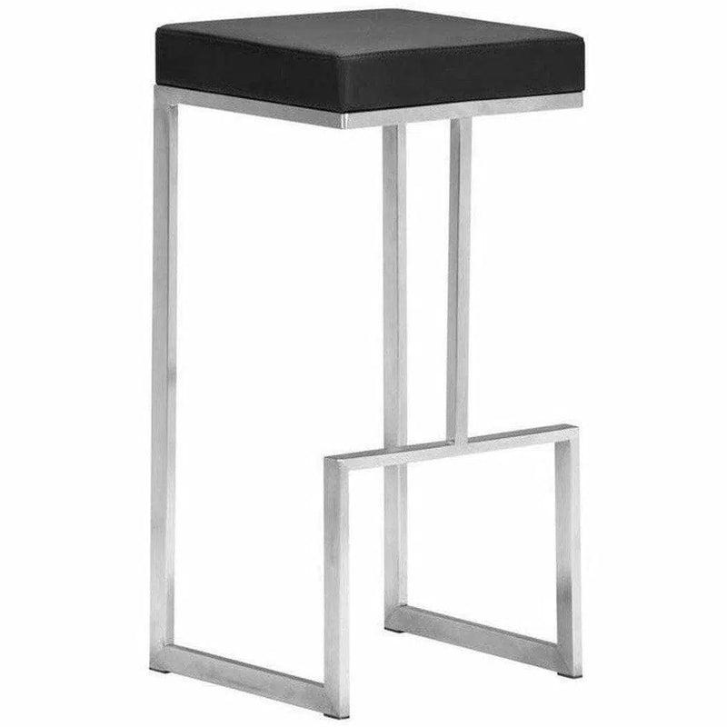 Darwen Barstool (Set of 2) Black Bar Stools LOOMLAN By Zuo Modern