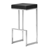 Darwen Barstool (Set of 2) Black Bar Stools LOOMLAN By Zuo Modern