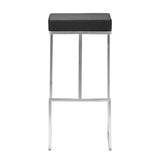 Darwen Barstool (Set of 2) Black Bar Stools LOOMLAN By Zuo Modern