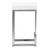 Darwen Counter Stool (Set of 2) White Counter Stools LOOMLAN By Zuo Modern