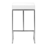 Darwen Counter Stool (Set of 2) White Counter Stools LOOMLAN By Zuo Modern