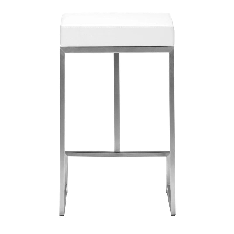 Darwen Counter Stool (Set of 2) White Counter Stools LOOMLAN By Zuo Modern