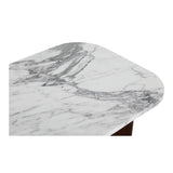 Dash White Marble and Wood Rectangular Coffee Table Coffee Tables LOOMLAN By Moe's Home