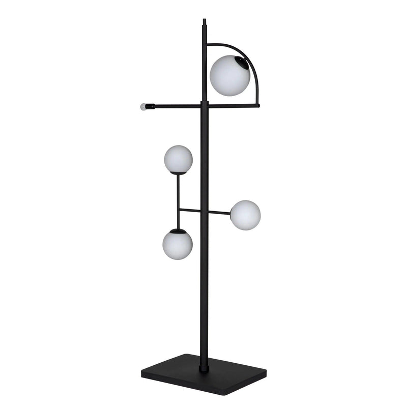 Dasha Steel and Frosted Globe Floor Lamp Floor Lamps LOOMLAN By Noir