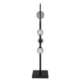 Dasha Steel and Frosted Globe Floor Lamp Floor Lamps LOOMLAN By Noir