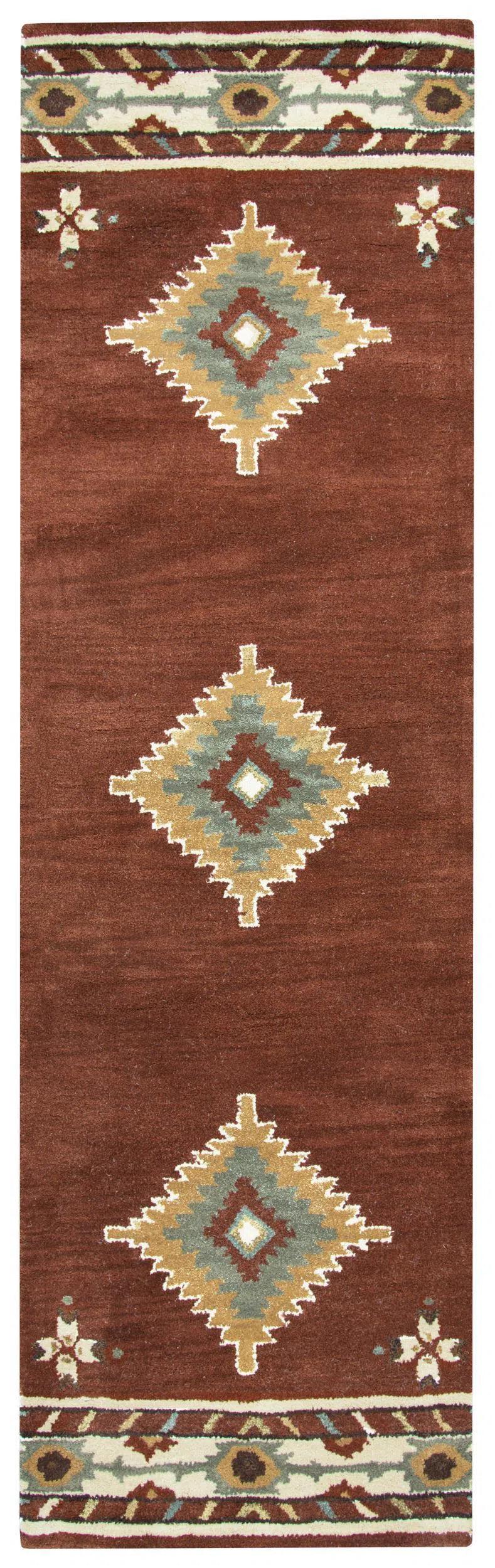 Daus Rust Round Area Rugs For Dining Room Area Rugs LOOMLAN By LOOMLAN