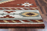 Daus Rust Round Area Rugs For Dining Room Area Rugs LOOMLAN By LOOMLAN