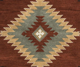 Daus Rust Round Area Rugs For Dining Room Area Rugs LOOMLAN By LOOMLAN