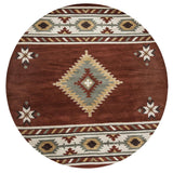 Daus Rust Round Area Rugs For Dining Room Area Rugs LOOMLAN By LOOMLAN