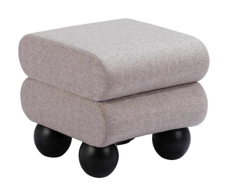 Davao Ottoman Gray Ottomans LOOMLAN By Zuo Modern