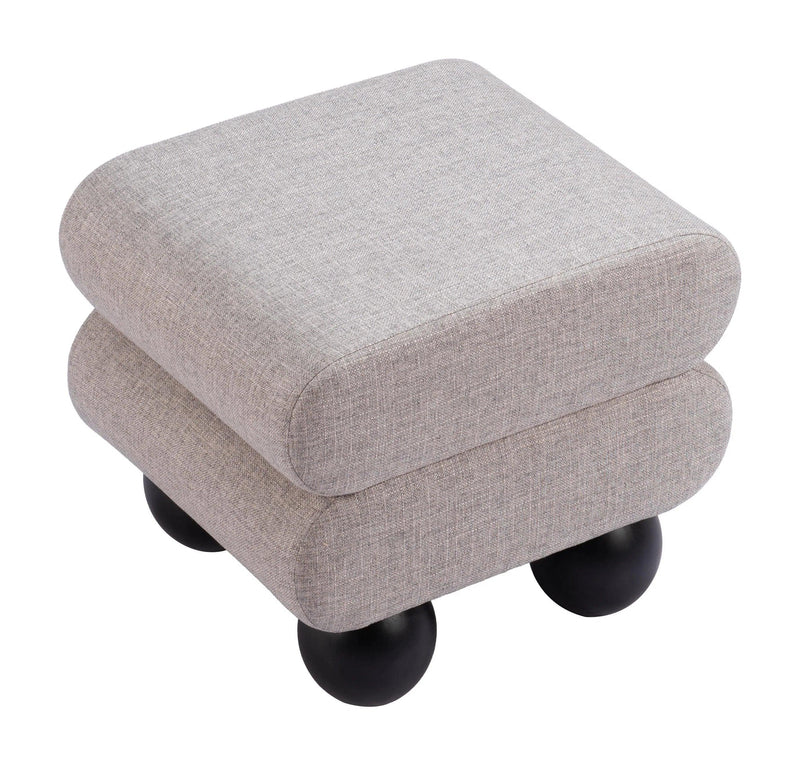 Davao Ottoman Gray Ottomans LOOMLAN By Zuo Modern