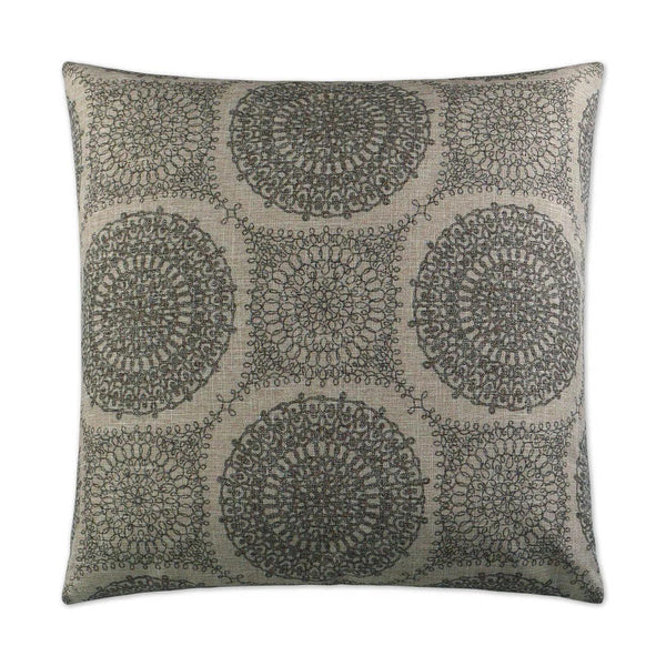 Davenport Grey Throw Pillow With Insert Throw Pillows LOOMLAN By D.V. Kap