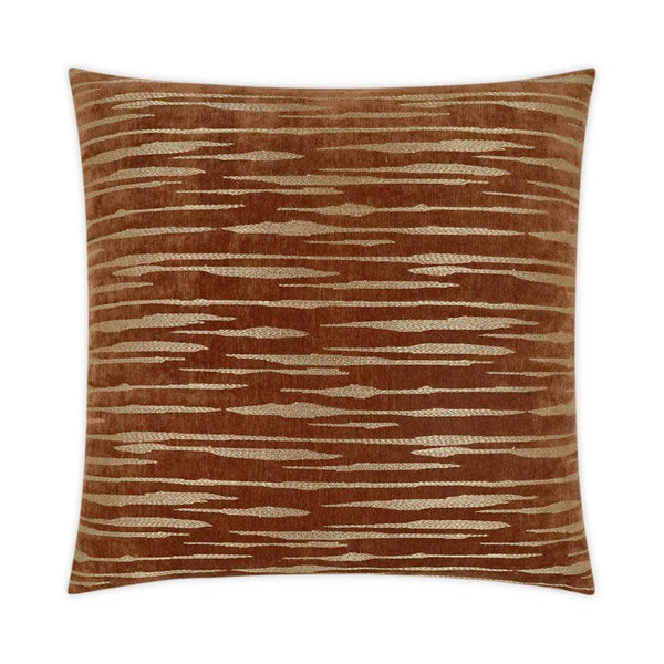 Davos Rust Red Throw Pillow With Insert Throw Pillows LOOMLAN By D.V. Kap