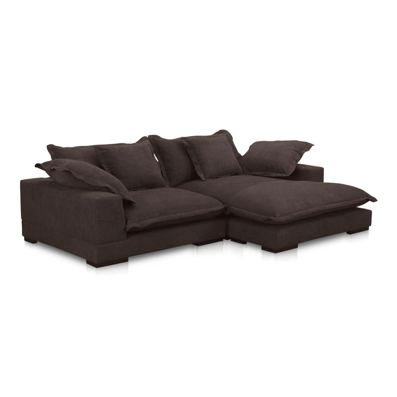 Daydream Polyester Upholstered Dark Brown Sectional Modular Sofas LOOMLAN By Moe's Home