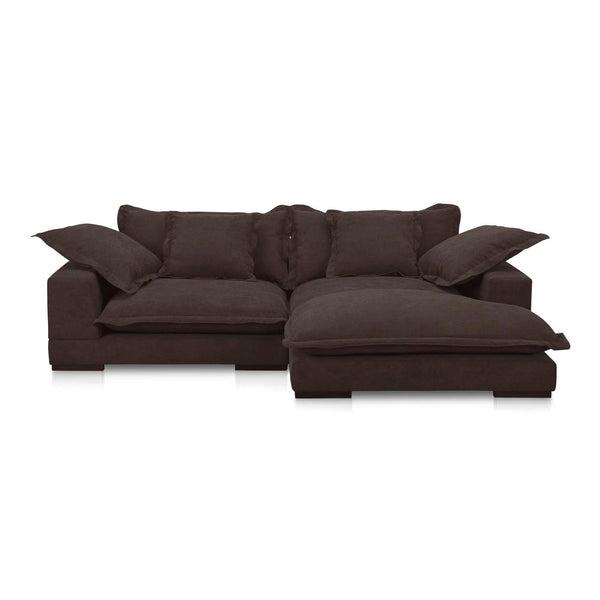 Daydream Polyester Upholstered Dark Brown Sectional Modular Sofas LOOMLAN By Moe's Home