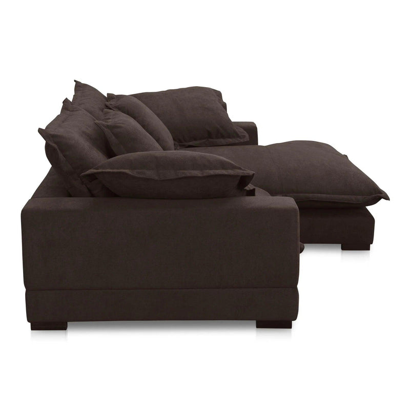 Daydream Polyester Upholstered Dark Brown Sectional Modular Sofas LOOMLAN By Moe's Home