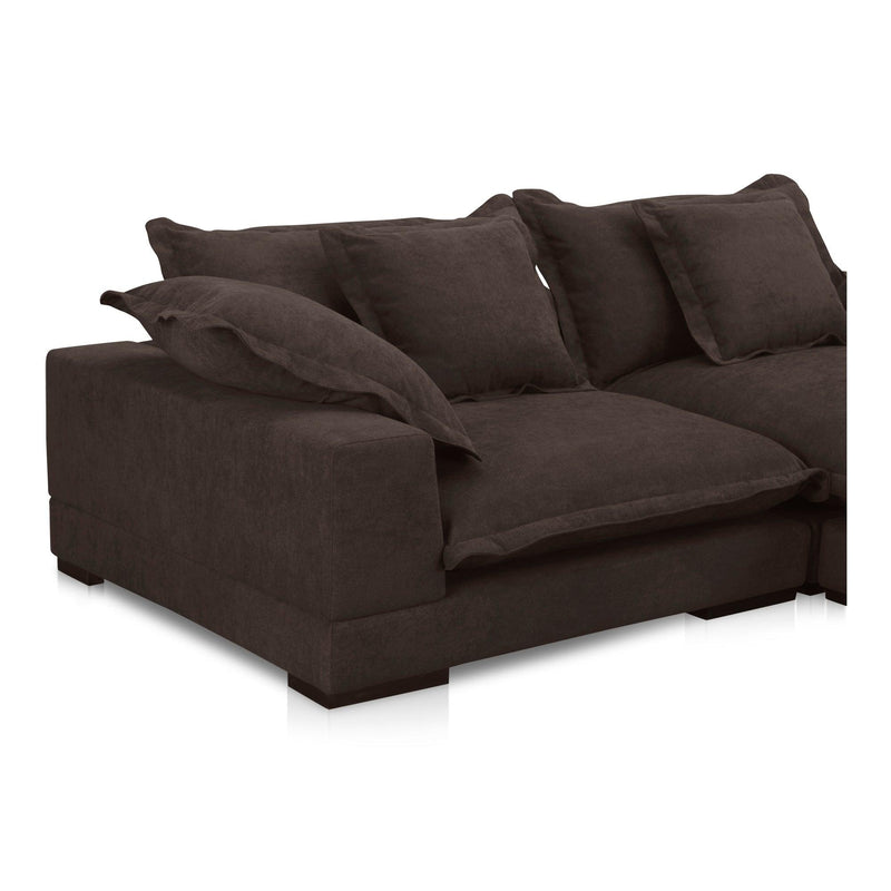 Daydream Polyester Upholstered Dark Brown Sectional Modular Sofas LOOMLAN By Moe's Home