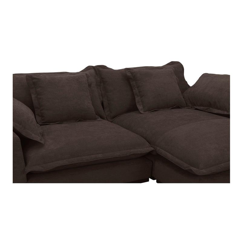 Daydream Polyester Upholstered Dark Brown Sectional Modular Sofas LOOMLAN By Moe's Home