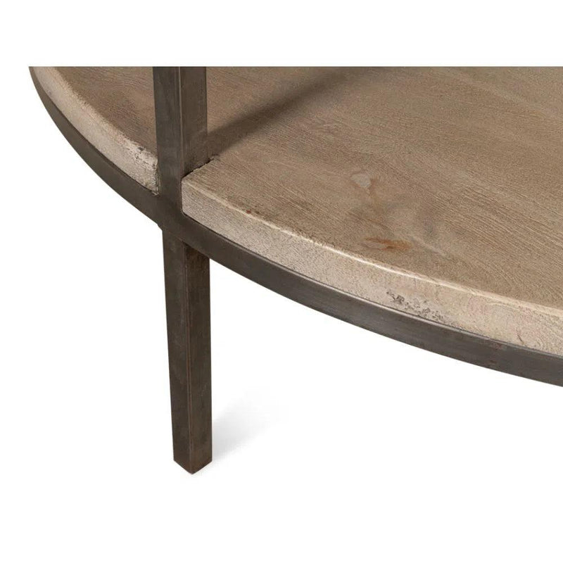 De Stiol Coffee Table Round With Storage Shelf Coffee Tables LOOMLAN By Sarreid