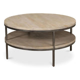 De Stiol Coffee Table Round With Storage Shelf Coffee Tables LOOMLAN By Sarreid