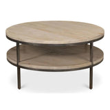 De Stiol Coffee Table Round With Storage Shelf Coffee Tables LOOMLAN By Sarreid