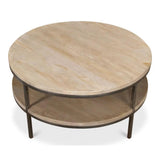 De Stiol Coffee Table Round With Storage Shelf Coffee Tables LOOMLAN By Sarreid