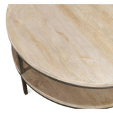 De Stiol Coffee Table Round With Storage Shelf Coffee Tables LOOMLAN By Sarreid