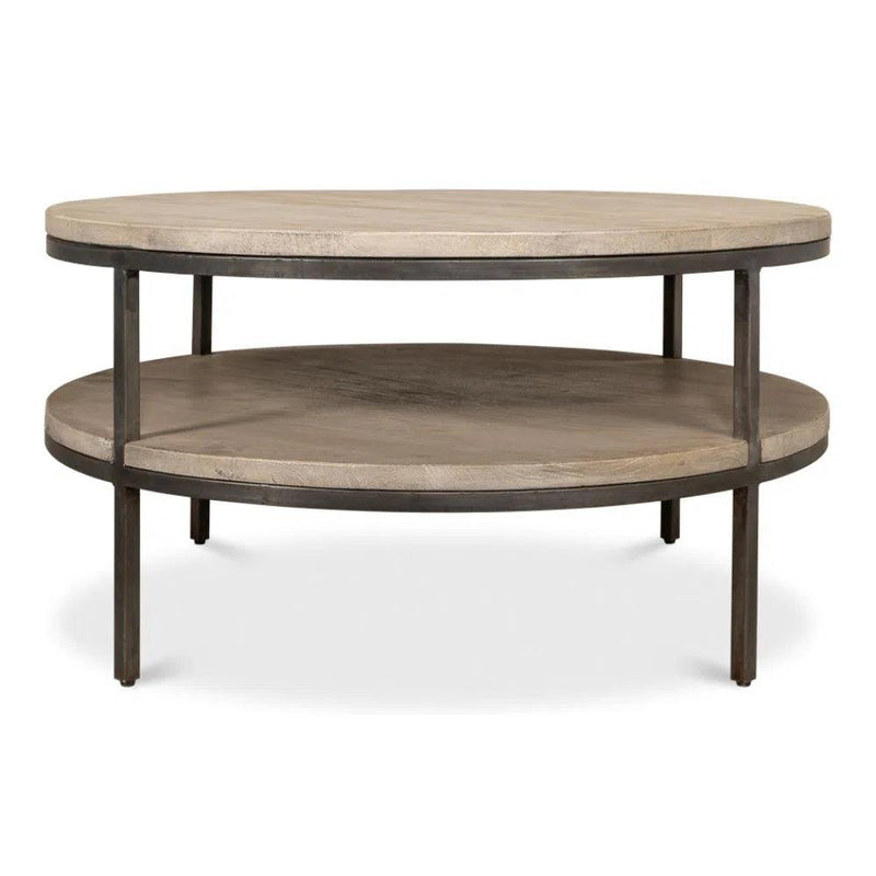 De Stiol Coffee Table Round With Storage Shelf Coffee Tables LOOMLAN By Sarreid