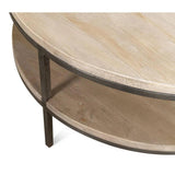 De Stiol Coffee Table Round With Storage Shelf Coffee Tables LOOMLAN By Sarreid